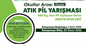Yunusemre’de okullararası atık pil toplama yarışması başladı