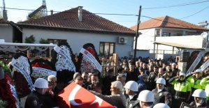 Kazada şehit olan Polis Memuru Ali Barut son yolculuğuna uğurlandı