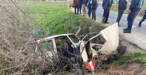 Manisa’da tek taraflı trafik kazası: 2 yaralı