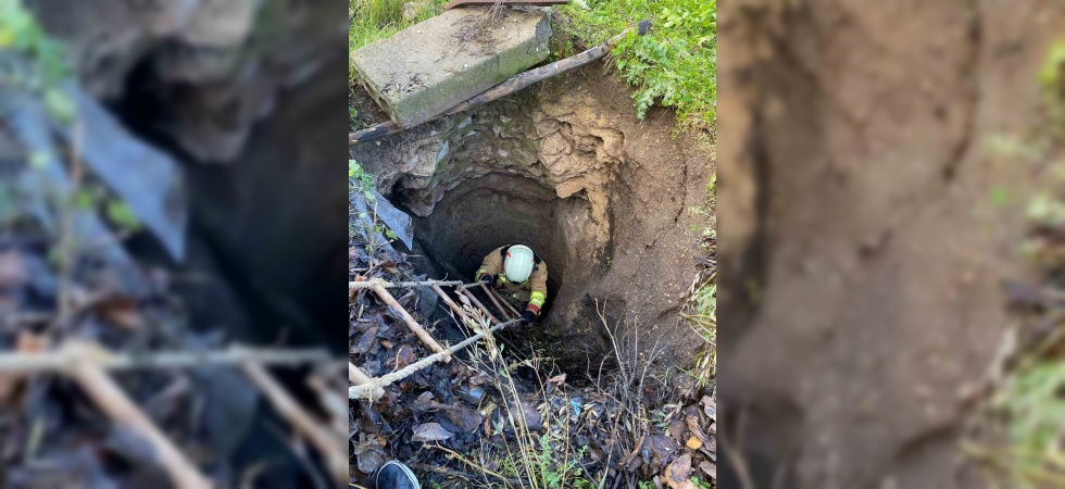 Kırkağaç’ta kuyuya düşen köpek itfaiye ekiplerince kurtarıldı