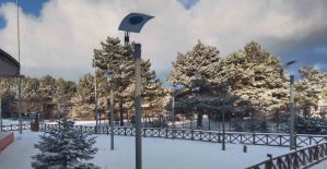 Manisa Spil Dağı Milli Parkı beyaza büründü