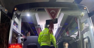 Manisa’da terminallerde otobüslere emniyet kemeri denetimi