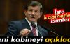 Davutoğlu Yeni Kabineyi Açıkladı