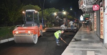 Gece gündüz çalışılarak asfalt çalışmalarını tamamladılar
