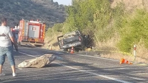 Manisa’da kamyonetin üzerine kaya düştü 1 ölü, 3 yaralı